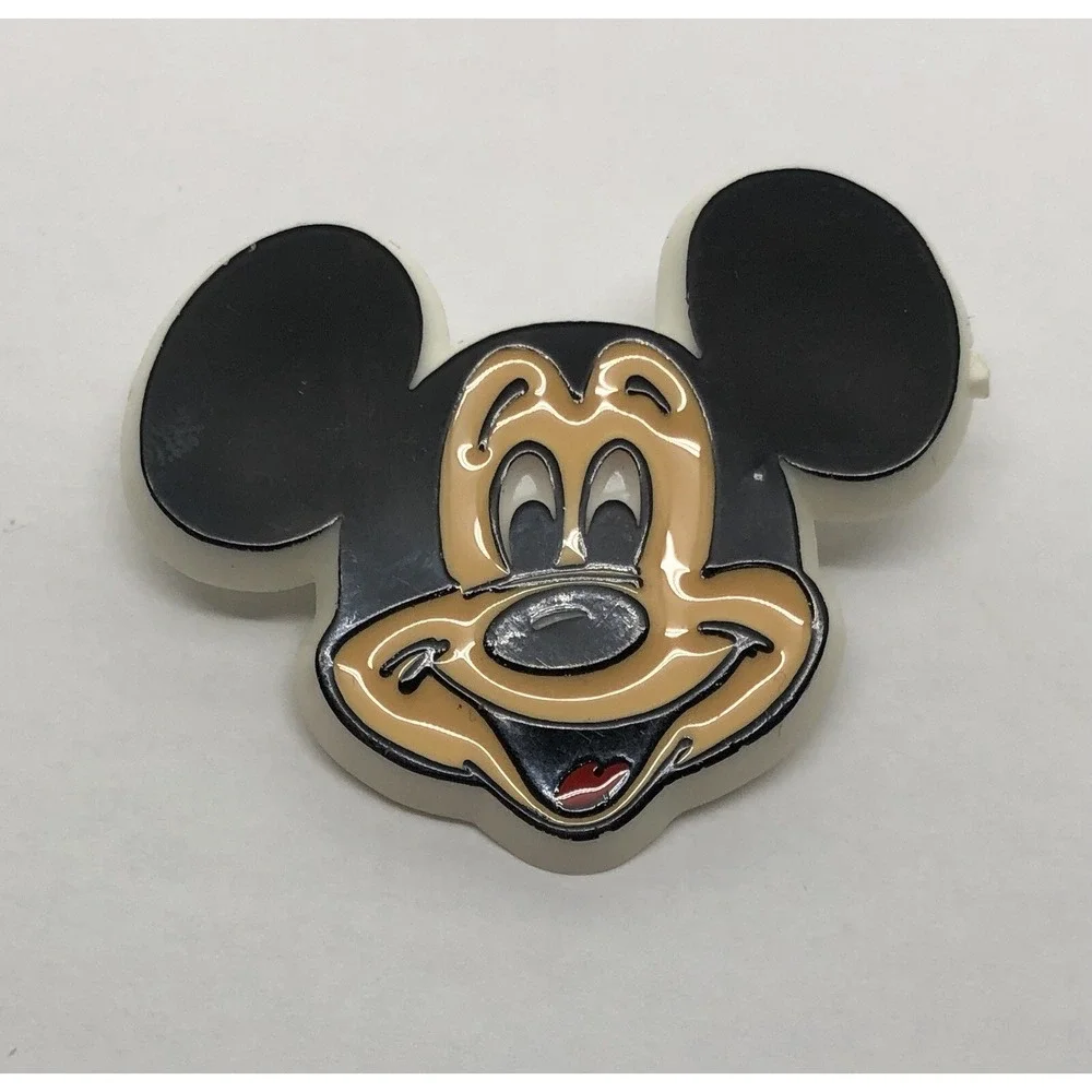 Rare Vintage Disney Pin Mickey Mouse Plastic Pinback Pins‎ 80's Latch Clasp Face
